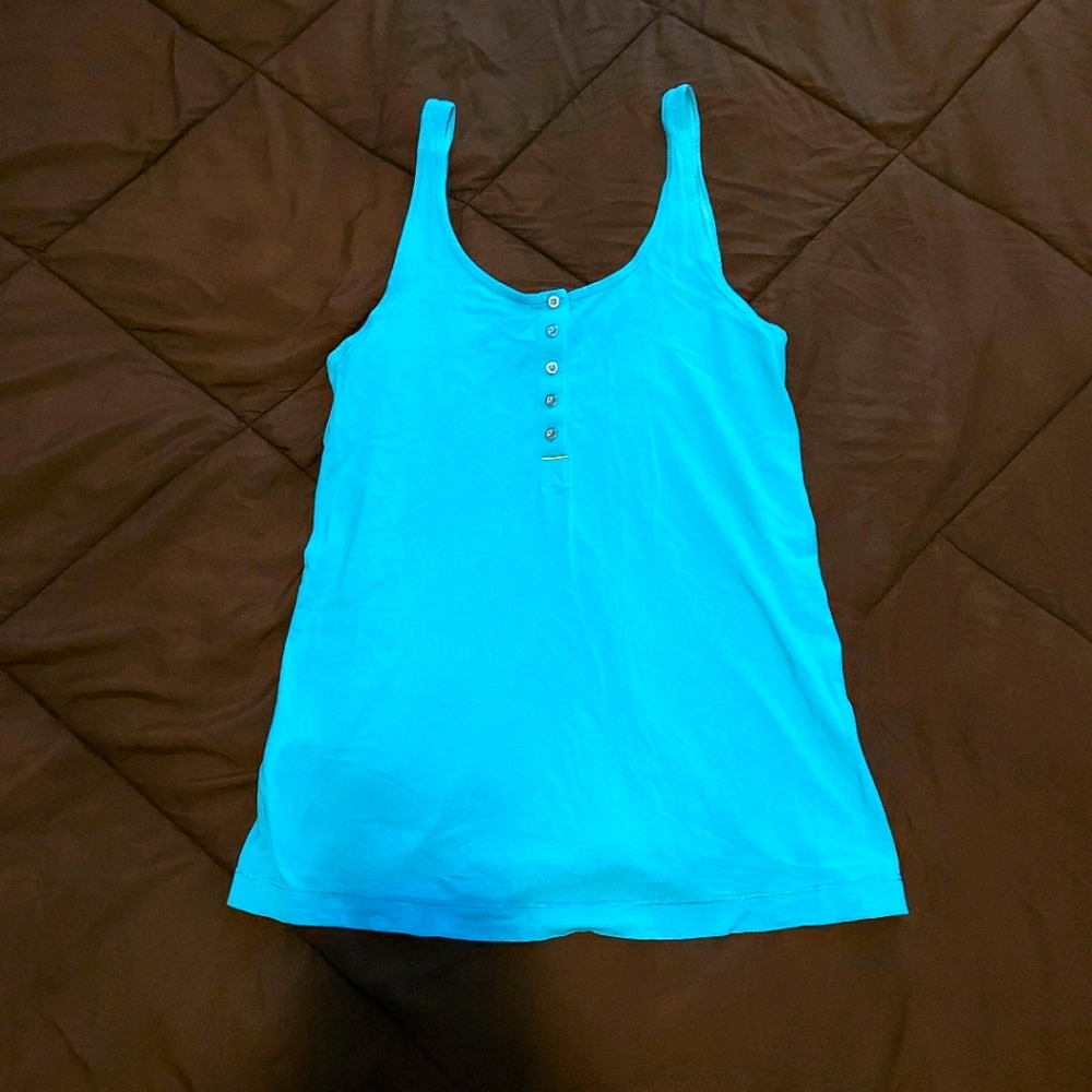 Lululemon Blue Button Tank Top - Size 8
